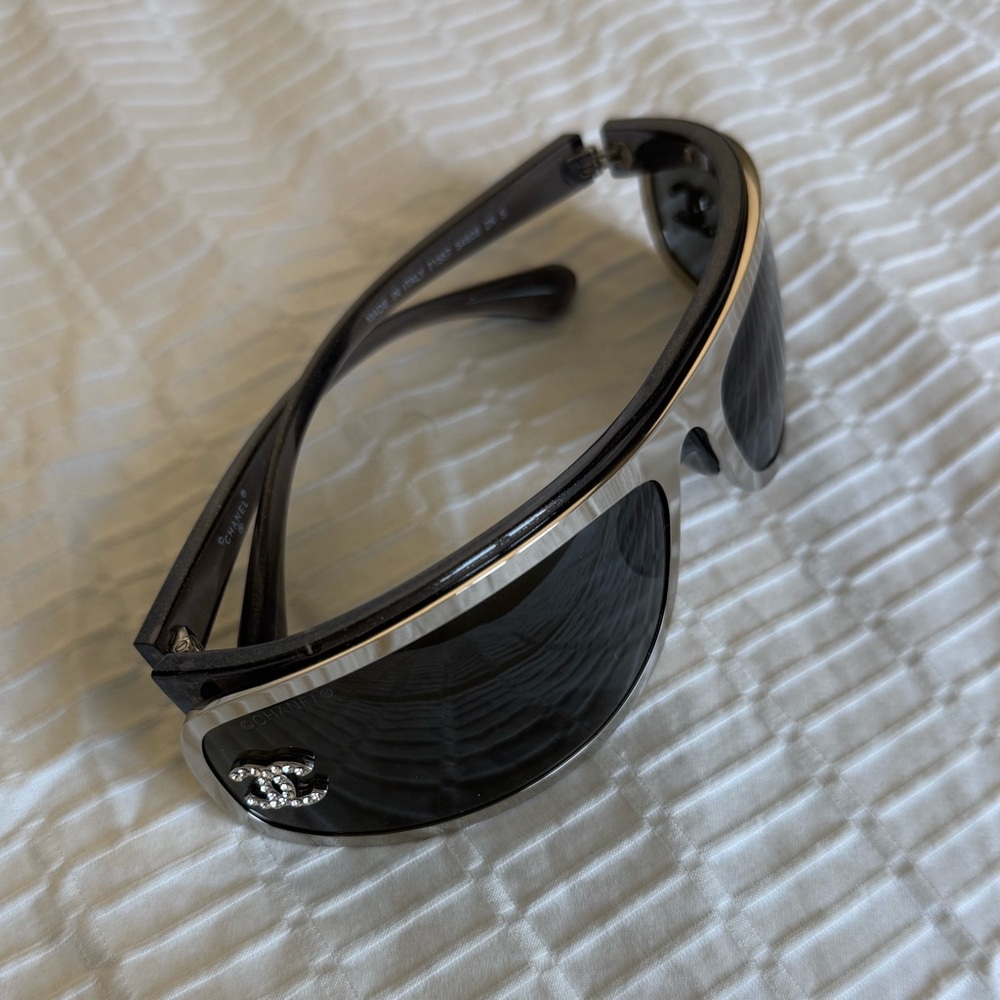 Chanel Silver Shield Sunglasses - Picture 3 of 12